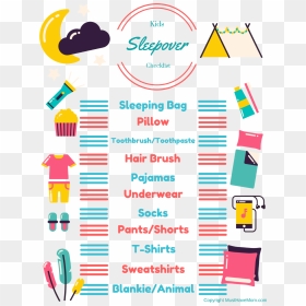 Free Printable Sleepover Checklist For Kids Kids Can - Sleepover Checklist Printable, HD Png Download - list png