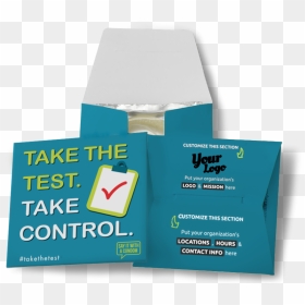 Take The Test Take Control Condom - Paper, HD Png Download - condom png