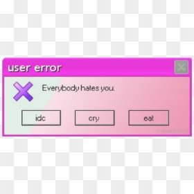 #pc #error #pink #tumblr #aesthetic #windows #computer - Windows Error Aesthetic, HD Png Download - error png