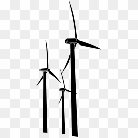 Wind Turbines Clip Arts - Wind Turbine Silhouette, HD Png Download - wind turbine png