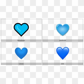 Blue Heart On Various Operating Systems - Heart, HD Png Download - blue heart png