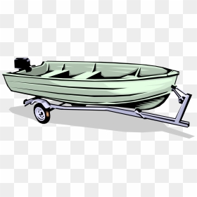 Vector Illustration Of Motorboat Aluminum Fishing Boat - Clip Art, HD Png Download - fishing boat png