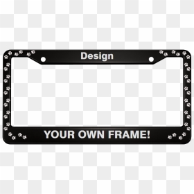 Car License Plate Frame With Paw Prints - License Plate Frame, HD Png Download - license plate png