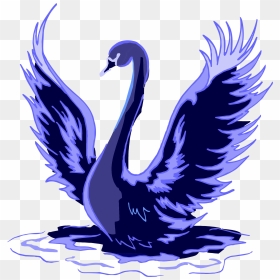 Stylized Blue Swan Clip Arts - Swan Art Png, Transparent Png - swan png