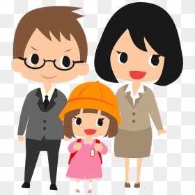 Family Daughter Father Mother Clipart - 小学生 と 母 イラスト, HD Png Download - father png