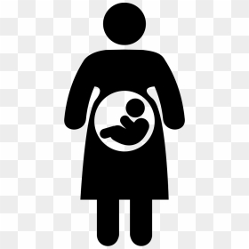 Pregnant Woman And Fetus - Pregnant Icon Png, Transparent Png - woman icon png