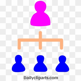 Female Boss 3 Male Managers Office Hierarchy Icon Image - Hierarchy Hd, HD Png Download - female icon png