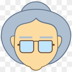 Old Lady Icon - Old Woman Png Cartoon, Transparent Png - woman icon png