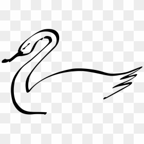 Simple Swan Clip Arts - Simplest Drawing Swan, HD Png Download - swan png