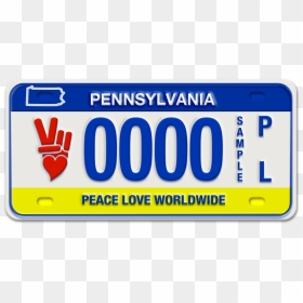 Pennsylvania License Plate, HD Png Download - license plate png