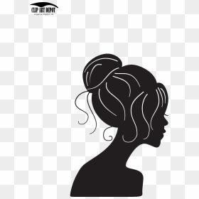 Night Flowering - Girl Face Silhouette Vector, HD Png Download - woman icon png