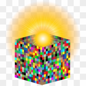 Glowing Orb Rising Out Of Confetti-sided Box - Three-dimensional Space, HD Png Download - glowing orb png