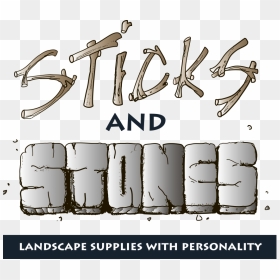 Sticks & Stones Logo - Sticks And Stones, HD Png Download - stones png