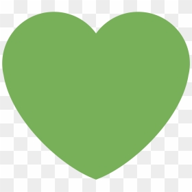 Green Heart Transparent Background - Green Heart Emoji Twitter, HD Png Download - heart png images with transparent background