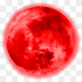 Circle Red Moon Glowing Glowingmoon Cute Aesthetic - Transparent Blood Moon Png, Png Download - glowing orb png