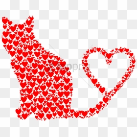 Free Png Cat Heart Png Image With Transparent Background - Cat Valentine Clip Art, Png Download - heart png images with transparent background