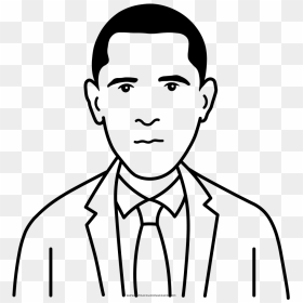 Barack Obama Coloring Page - Obama Clip Art Black And White, HD Png Download - barack obama png