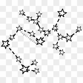 Sagittarius Starsign Stars Star Sign Constellations - Cute Sagittarius Constellation, HD Png Download - constellations png