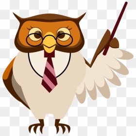 School Owl Clipart - Did You Know Owl, HD Png Download - teacher clipart png