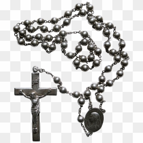Rosary Transparent Black - Christian Cross, HD Png Download - rosary png