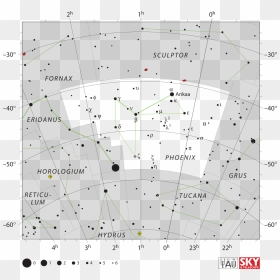 Phoenix Constellation Star Map, HD Png Download - constellations png