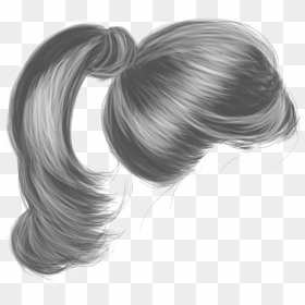 Ponytail Png & Free Ponytail Transparent Images - Black Ponytail Hair Png, Png Download - ponytail png