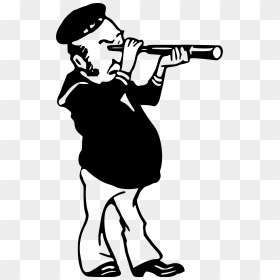 Telescope Drawing Clip Art - Sailor With A Telescope Png, Transparent Png - telescope png