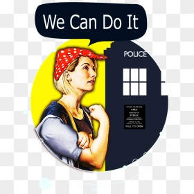 Jodie Whittaker As Rosie The Riveter Available From - Poster, HD Png Download - rosie the riveter png