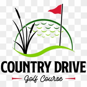 Country Drive Golf Course Logo - Portable Network Graphics, HD Png Download - golf flag png