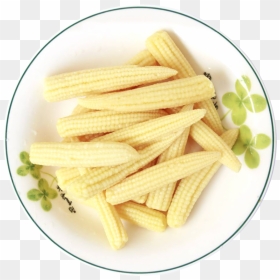 Fresh Baby Corns Served In A White Plate Png Image - Baby Mısır, Transparent Png - white plate png