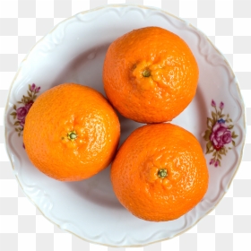 Download Juicy Tangerine Fruits On White Plate - Fruits Top View Png, Transparent Png - white plate png