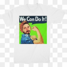 We Can Do It Meme ﻿premium Jersey Men"s T-shirt - American Can Do Spirit, HD Png Download - rosie the riveter png
