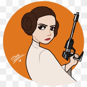 Cartoon Princess Leia Png - Princess Leia Cartoon, Transparent Png - princess leia png