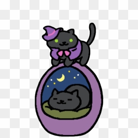 Hermeowne And Smokey With The Nightview Egg Bed - Egg Bed Night View Neko Atsume, HD Png Download - neko atsume png