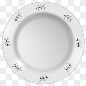 Plate With Leaf Pattern Clip Arts - Plato .png, Transparent Png - white plate png