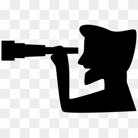 Man Viewing Through A Telescope - Scalable Vector Graphics, HD Png Download - telescope png