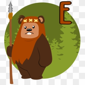E Is For Ewok By Mawscm - Ewoks Vector, HD Png Download - ewok png