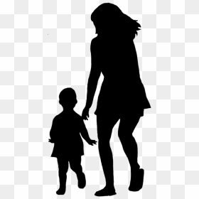 Silhouettes Of People - Mother And Child Silhouette Png, Transparent Png - children silhouette png
