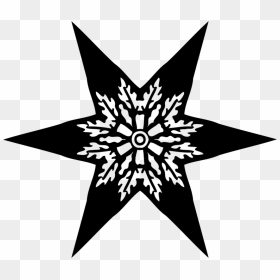 Star Silhouette Black And White Symmetry - Звезда Силуэт Png, Transparent Png - star silhouette png