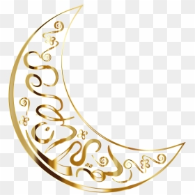 Gold Crescent - Ramadan Kareem Logo Png, Transparent Png - crescent png