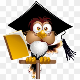 Owl With School Book Png Clipart Image - Teacher Picture Cartoon Clipart, Transparent Png - teacher clipart png