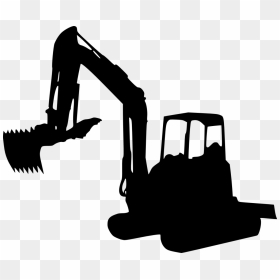 Excavator Silhouette Png, Transparent Png - hand silhouette png