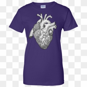Anatomical Heart Ink Illustration T Shirt & Hoodie - T-shirt, HD Png Download - anatomical heart png