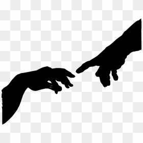 The Creation Of Adam Hand Silhouette By Eryc Tri Juni - Creation Of Adam Png, Transparent Png - hand silhouette png