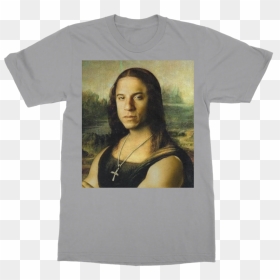 Vin Diesel As The Mona Lisa ﻿classic Adult T-shirt - Mona Lisa Vin Diesel, HD Png Download - vin diesel png