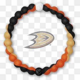 Black, Gold And Orange Silicone Beaded Bracelet With - Lokai Bracelet, HD Png Download - anaheim ducks logo png