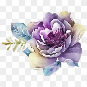 Flower Watercolor Png - Purple Watercolor Flower Png, Transparent Png - purple roses png