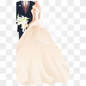 And Groom Bridegroom Bride Invitation Wedding Clipart - Wedding Vector, HD Png Download - bride png