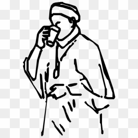 Drawn Shirt Silhouette Png - Orang Minum Kopi Png, Transparent Png - hand silhouette png