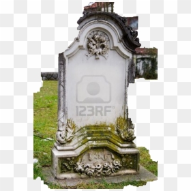 5061247 A Blank Tombstone Covered With A Moss - Cemetery, HD Png Download - blank tombstone png